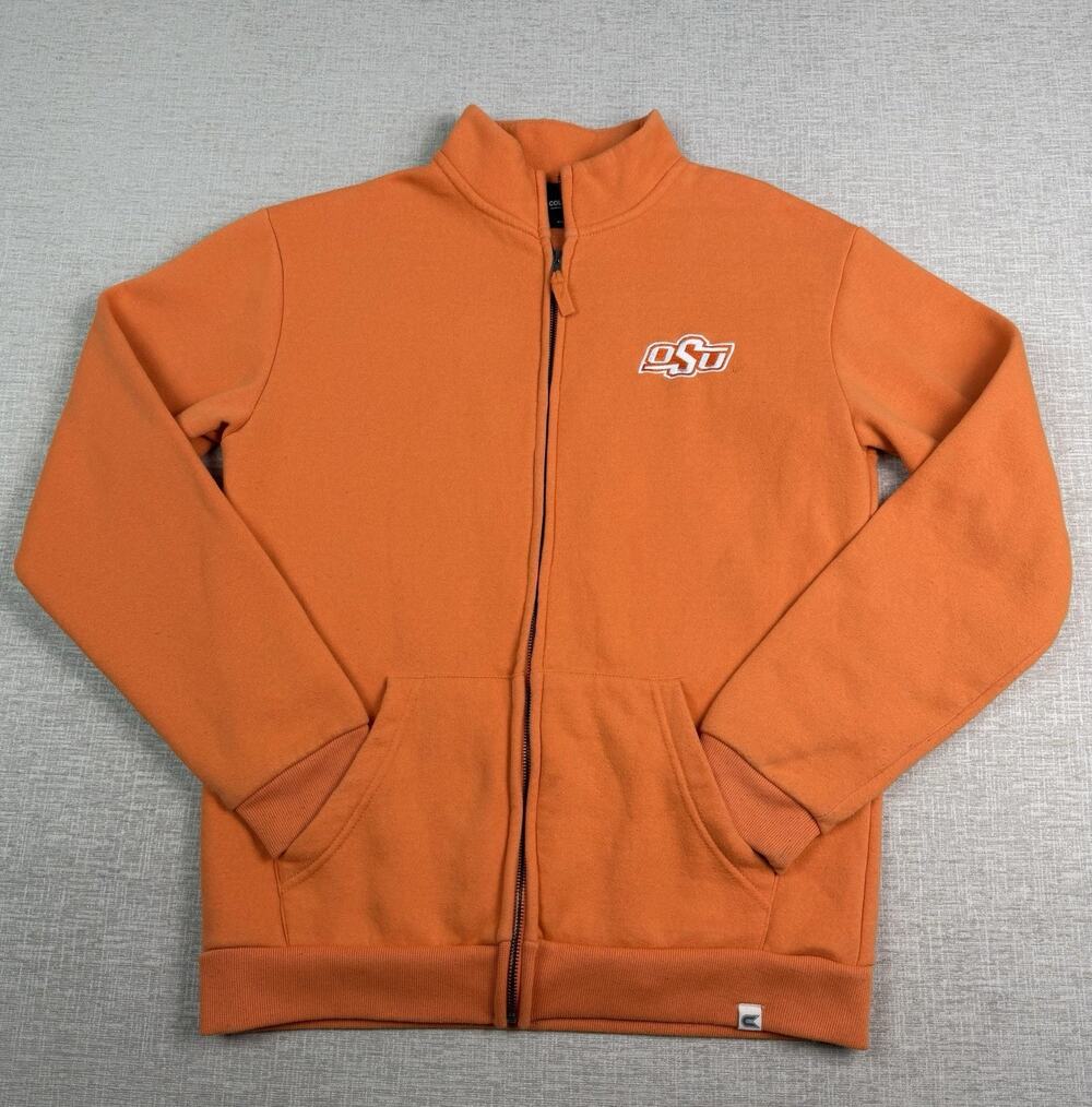 Colosseum Oklahoma State Cowboys Men’s Medium Orange Full Zip Fleece Sweatshirt